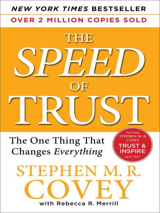 Title details for The SPEED of Trust by Stephen M.R. Covey - Available